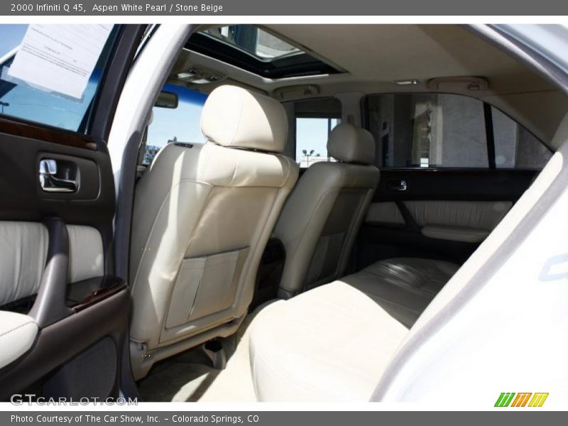 Aspen White Pearl / Stone Beige 2000 Infiniti Q 45