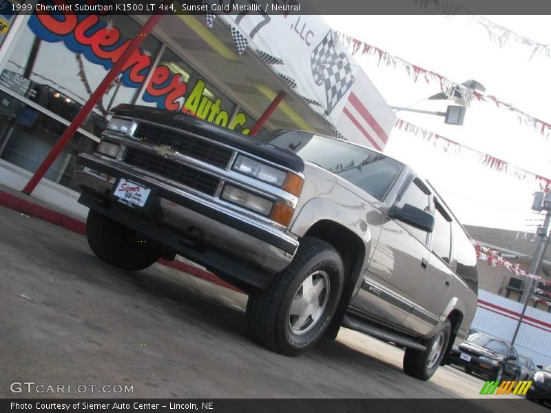 Sunset Gold Metallic / Neutral 1999 Chevrolet Suburban K1500 LT 4x4