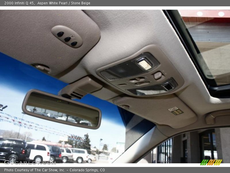 Aspen White Pearl / Stone Beige 2000 Infiniti Q 45