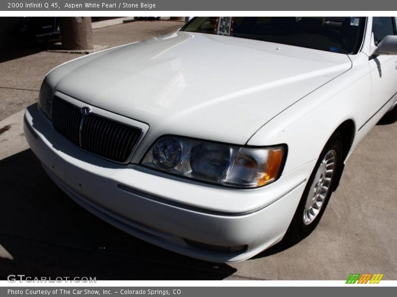 Aspen White Pearl / Stone Beige 2000 Infiniti Q 45