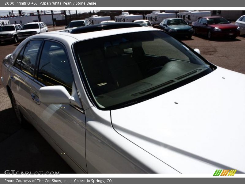 Aspen White Pearl / Stone Beige 2000 Infiniti Q 45
