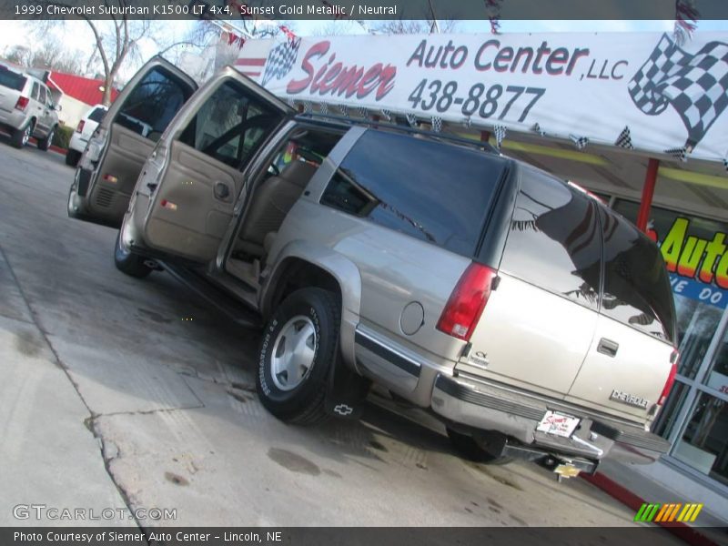 Sunset Gold Metallic / Neutral 1999 Chevrolet Suburban K1500 LT 4x4
