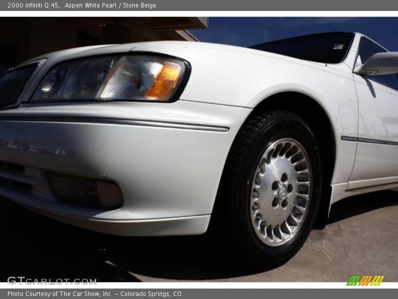 Aspen White Pearl / Stone Beige 2000 Infiniti Q 45