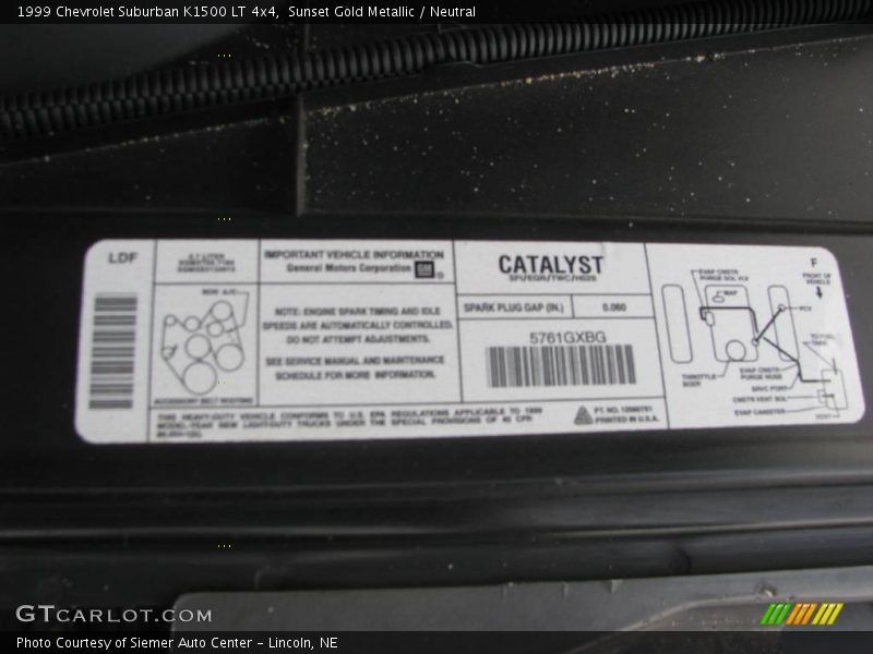 Sunset Gold Metallic / Neutral 1999 Chevrolet Suburban K1500 LT 4x4