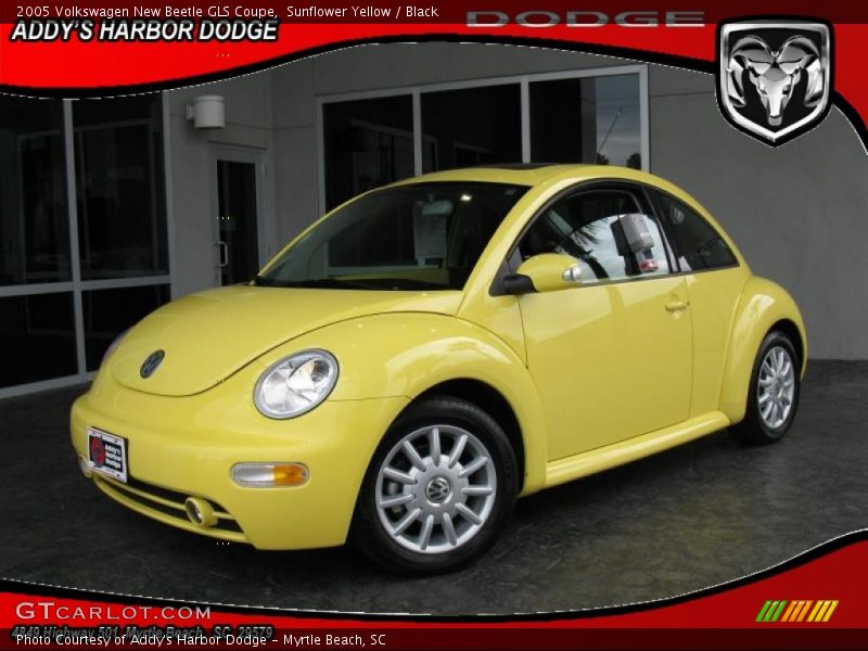 Sunflower Yellow / Black 2005 Volkswagen New Beetle GLS Coupe
