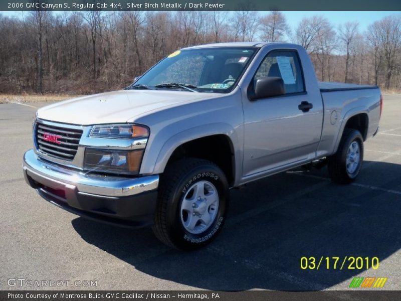 Silver Birch Metallic / Dark Pewter 2006 GMC Canyon SL Regular Cab 4x4