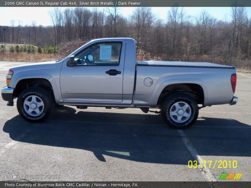 Silver Birch Metallic / Dark Pewter 2006 GMC Canyon SL Regular Cab 4x4