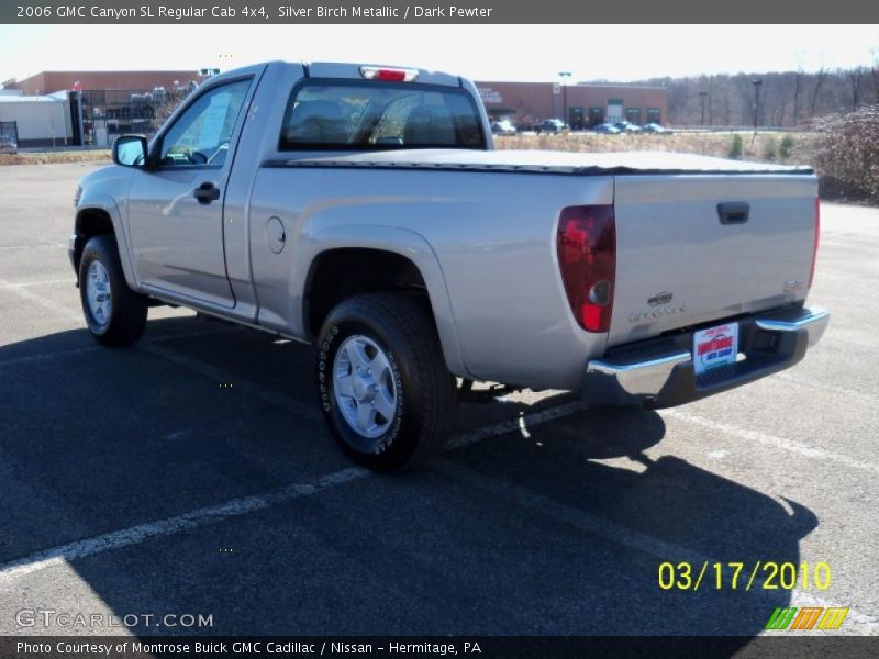 Silver Birch Metallic / Dark Pewter 2006 GMC Canyon SL Regular Cab 4x4