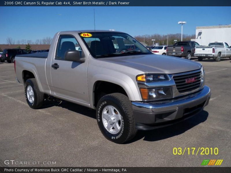 Silver Birch Metallic / Dark Pewter 2006 GMC Canyon SL Regular Cab 4x4