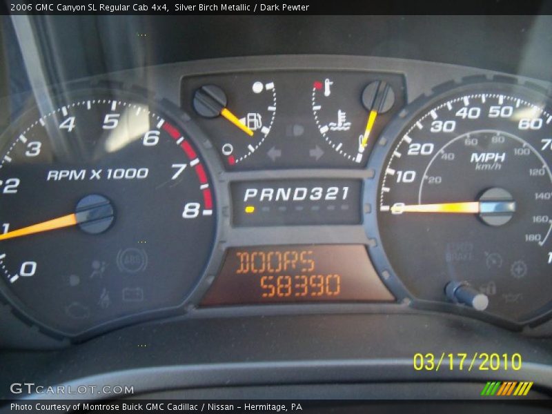 Silver Birch Metallic / Dark Pewter 2006 GMC Canyon SL Regular Cab 4x4