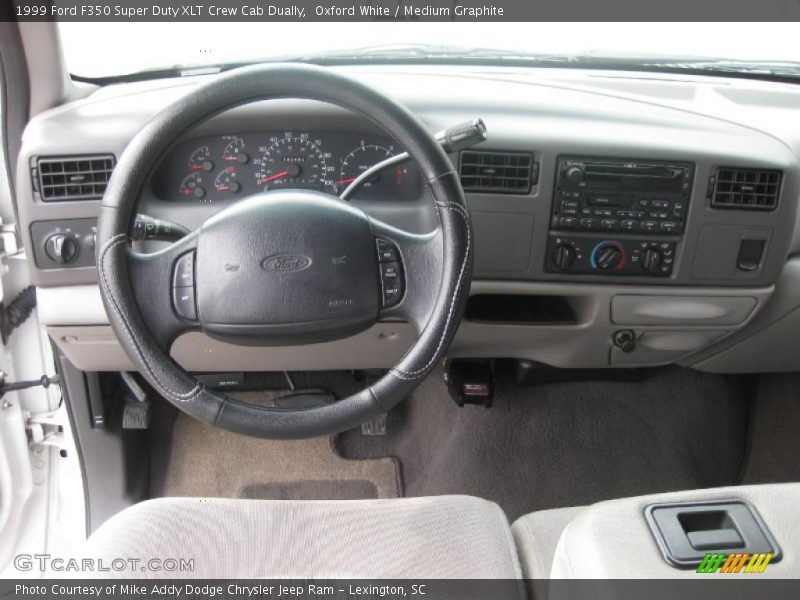 Oxford White / Medium Graphite 1999 Ford F350 Super Duty XLT Crew Cab Dually