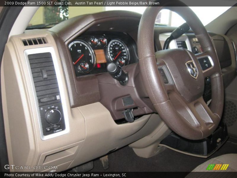 Austin Tan Pearl / Light Pebble Beige/Bark Brown 2009 Dodge Ram 1500 SLT Quad Cab