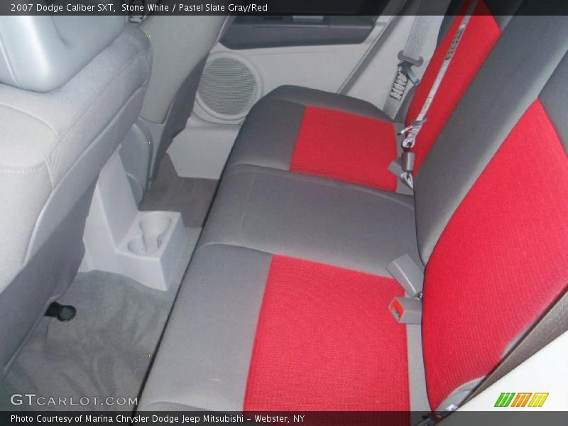 Stone White / Pastel Slate Gray/Red 2007 Dodge Caliber SXT