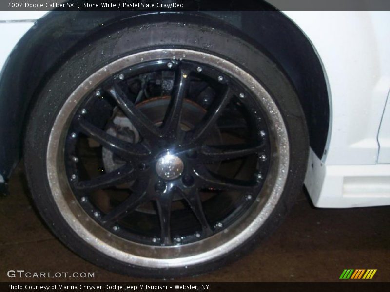 Stone White / Pastel Slate Gray/Red 2007 Dodge Caliber SXT