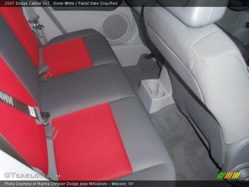 Stone White / Pastel Slate Gray/Red 2007 Dodge Caliber SXT