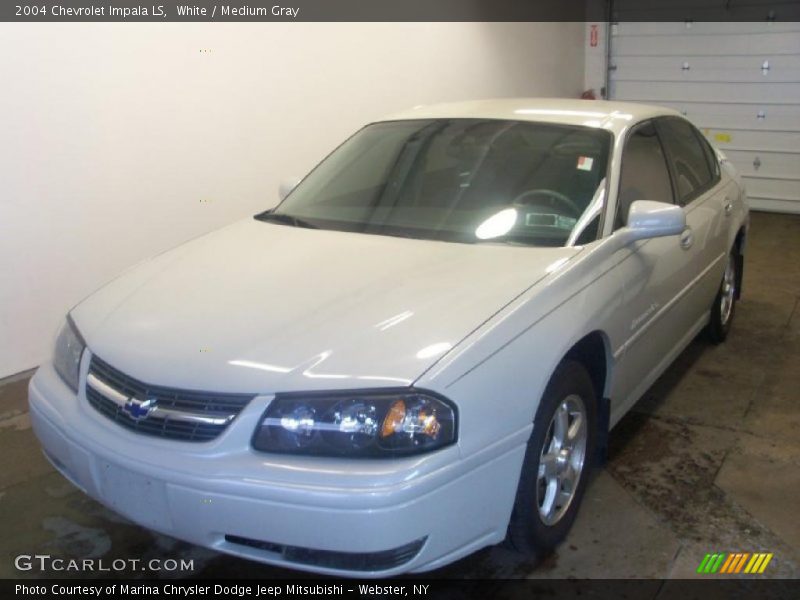 White / Medium Gray 2004 Chevrolet Impala LS