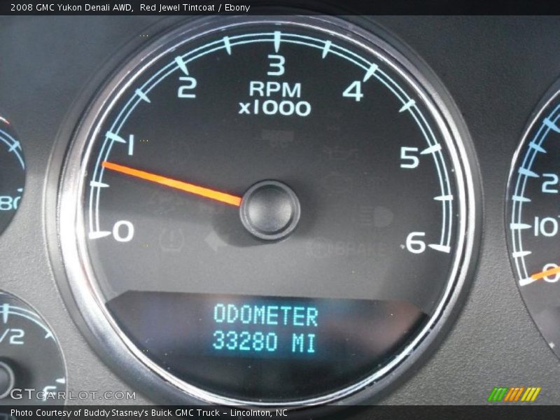 Red Jewel Tintcoat / Ebony 2008 GMC Yukon Denali AWD