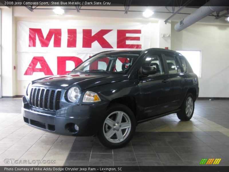 Steel Blue Metallic / Dark Slate Gray 2008 Jeep Compass Sport