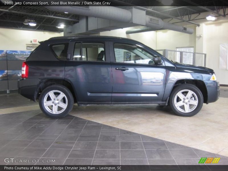 Steel Blue Metallic / Dark Slate Gray 2008 Jeep Compass Sport