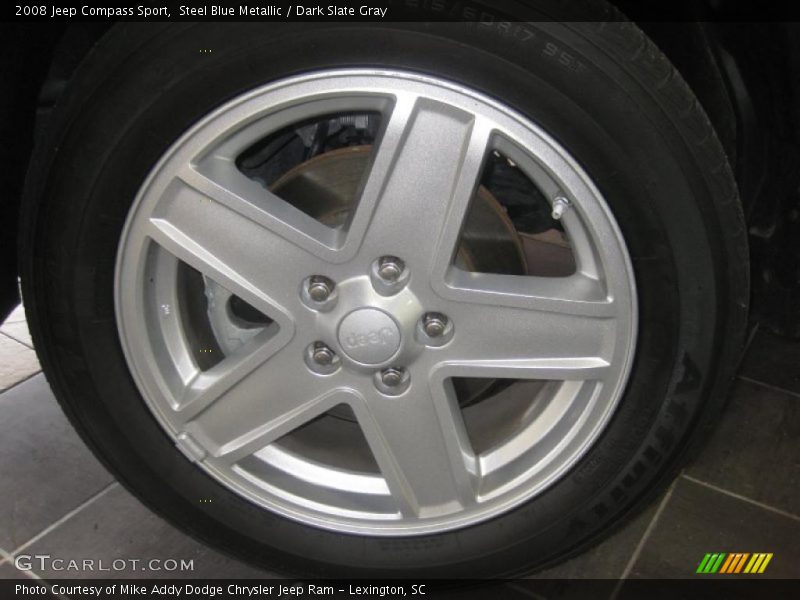 Steel Blue Metallic / Dark Slate Gray 2008 Jeep Compass Sport