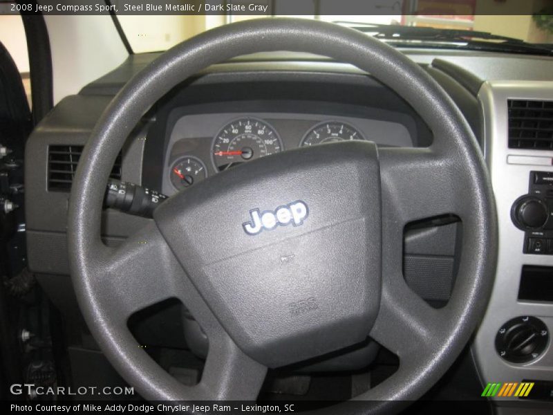 Steel Blue Metallic / Dark Slate Gray 2008 Jeep Compass Sport