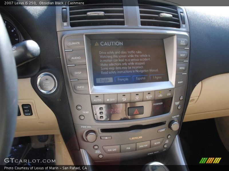 Obsidian Black / Cashmere 2007 Lexus IS 250