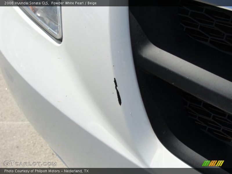 Powder White Pearl / Beige 2008 Hyundai Sonata GLS