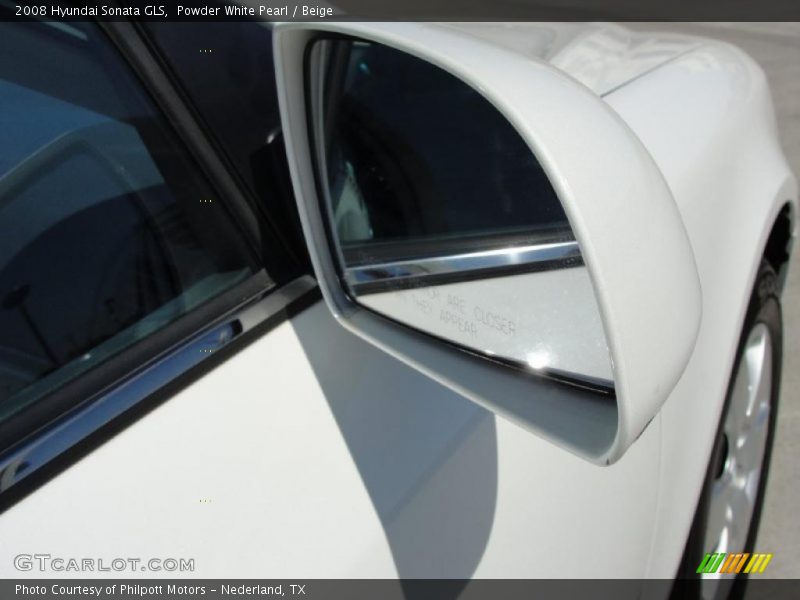 Powder White Pearl / Beige 2008 Hyundai Sonata GLS