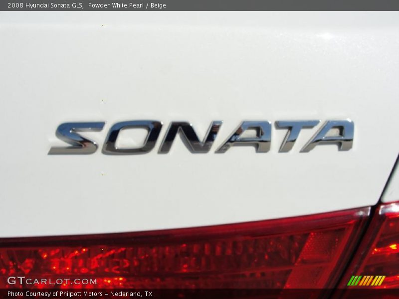 Powder White Pearl / Beige 2008 Hyundai Sonata GLS