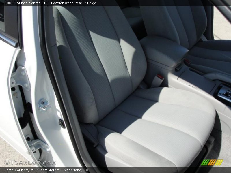 Powder White Pearl / Beige 2008 Hyundai Sonata GLS