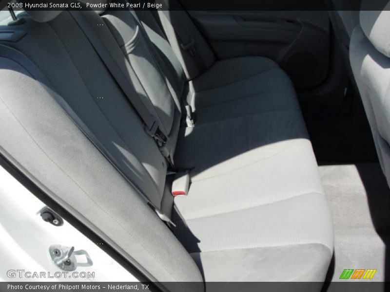 Powder White Pearl / Beige 2008 Hyundai Sonata GLS