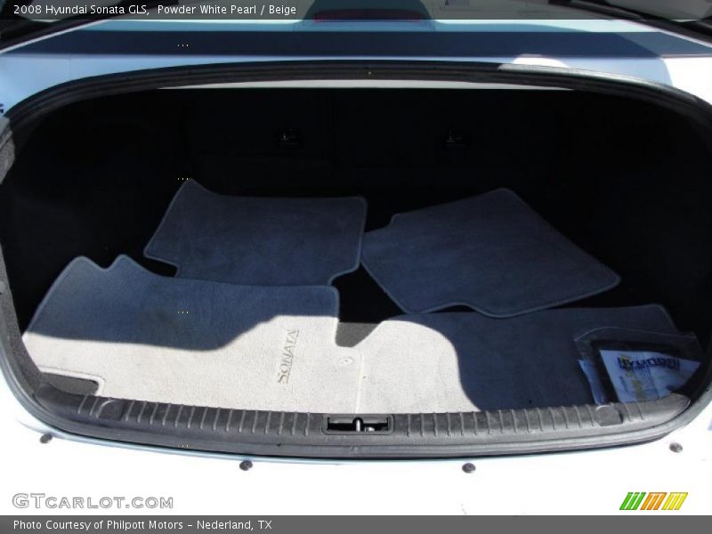 Powder White Pearl / Beige 2008 Hyundai Sonata GLS