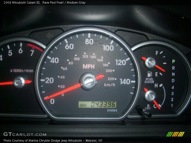 Rave Red Pearl / Medium Gray 2009 Mitsubishi Galant ES