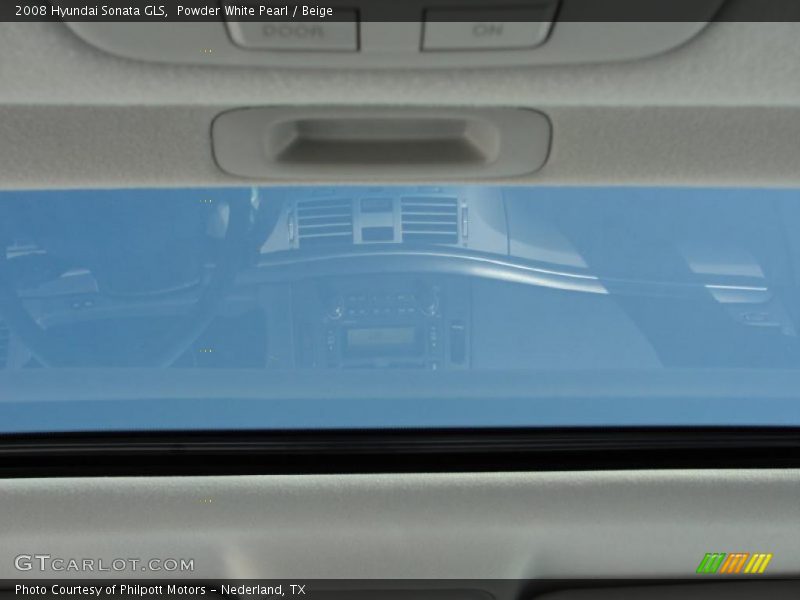 Powder White Pearl / Beige 2008 Hyundai Sonata GLS