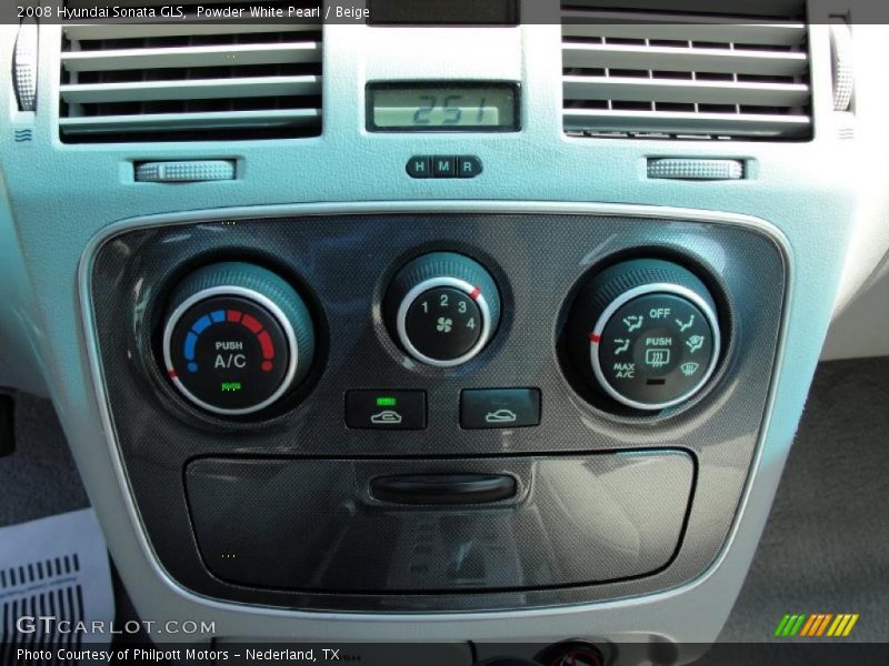 Powder White Pearl / Beige 2008 Hyundai Sonata GLS