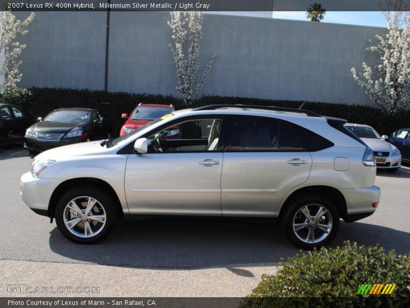 Millennium Silver Metallic / Light Gray 2007 Lexus RX 400h Hybrid