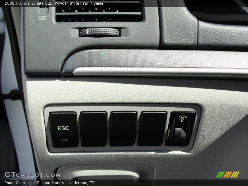 Powder White Pearl / Beige 2008 Hyundai Sonata GLS