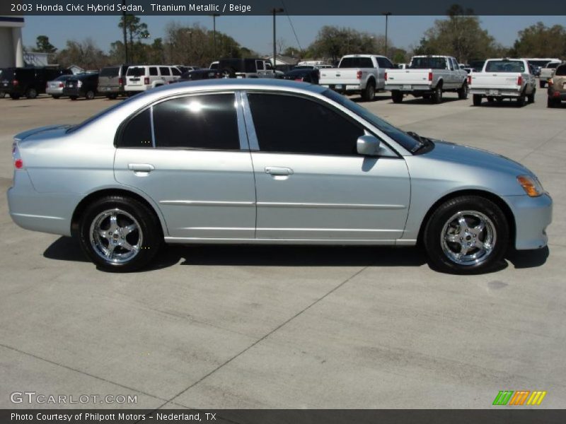Titanium Metallic / Beige 2003 Honda Civic Hybrid Sedan
