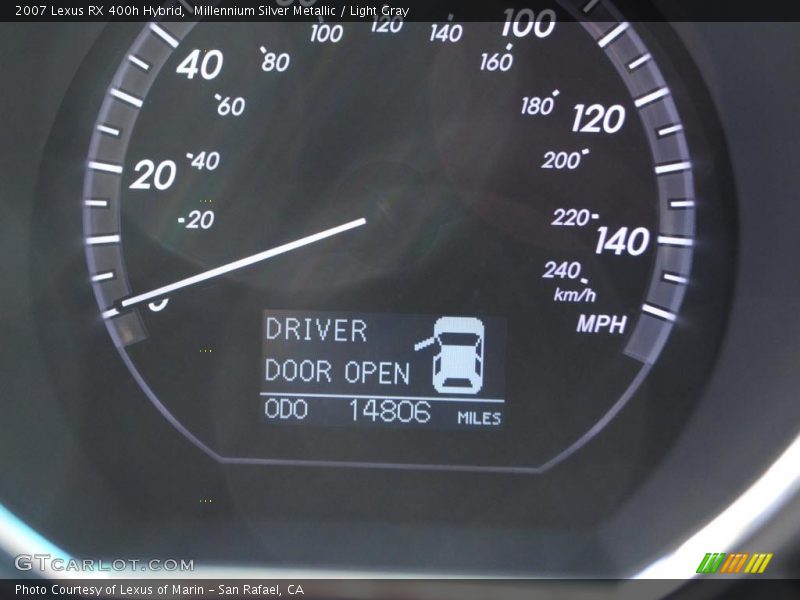 Millennium Silver Metallic / Light Gray 2007 Lexus RX 400h Hybrid