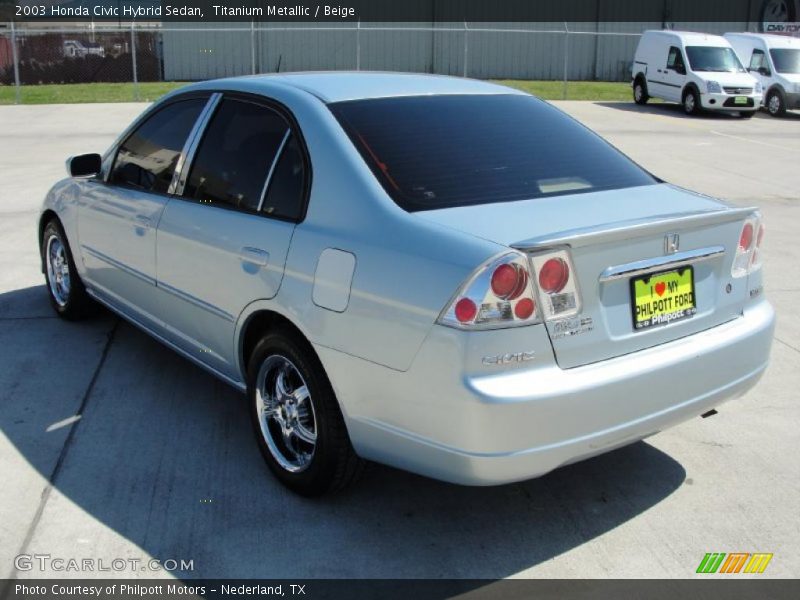 Titanium Metallic / Beige 2003 Honda Civic Hybrid Sedan