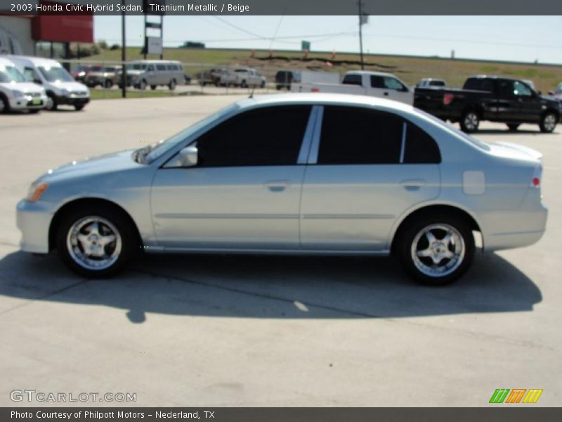 Titanium Metallic / Beige 2003 Honda Civic Hybrid Sedan