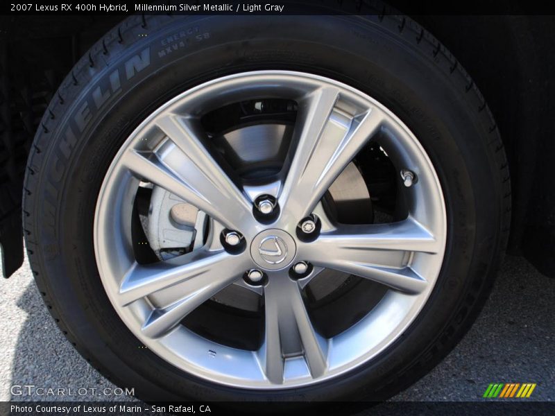 Millennium Silver Metallic / Light Gray 2007 Lexus RX 400h Hybrid