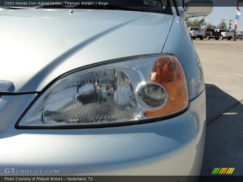 Titanium Metallic / Beige 2003 Honda Civic Hybrid Sedan