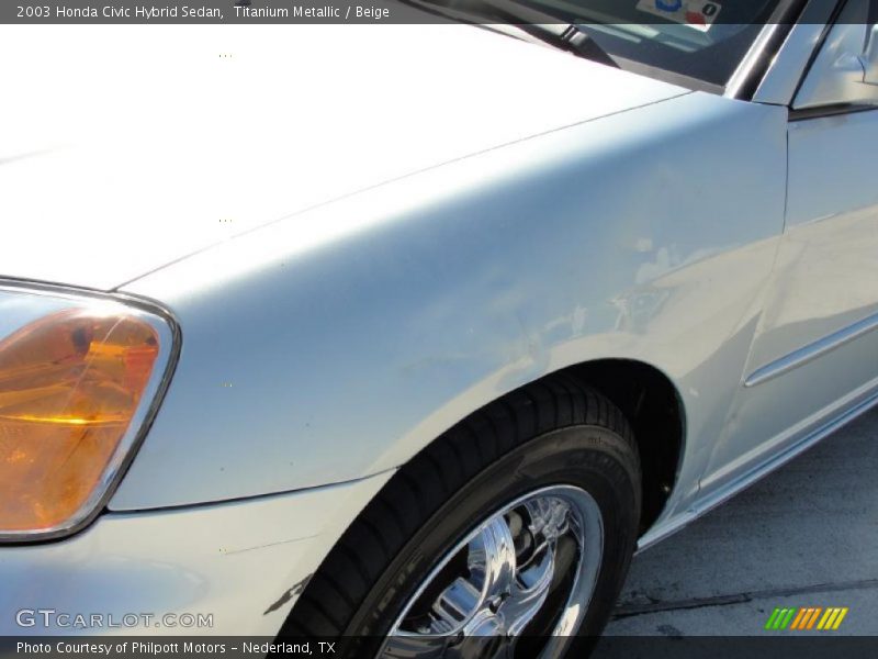 Titanium Metallic / Beige 2003 Honda Civic Hybrid Sedan
