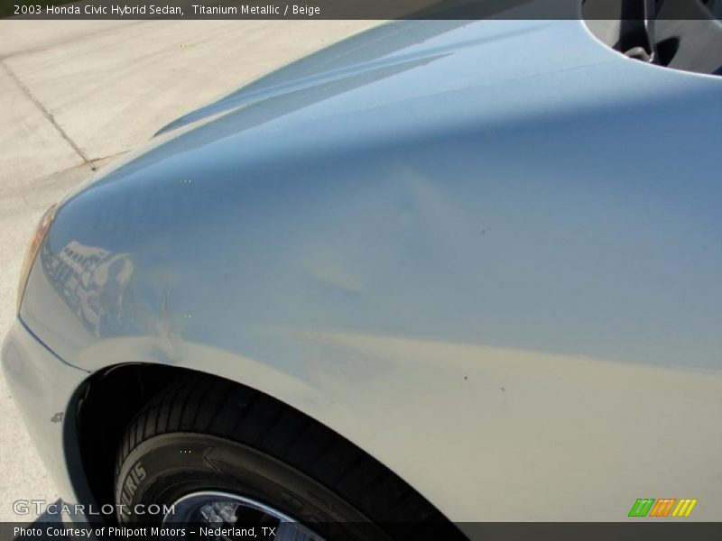 Titanium Metallic / Beige 2003 Honda Civic Hybrid Sedan