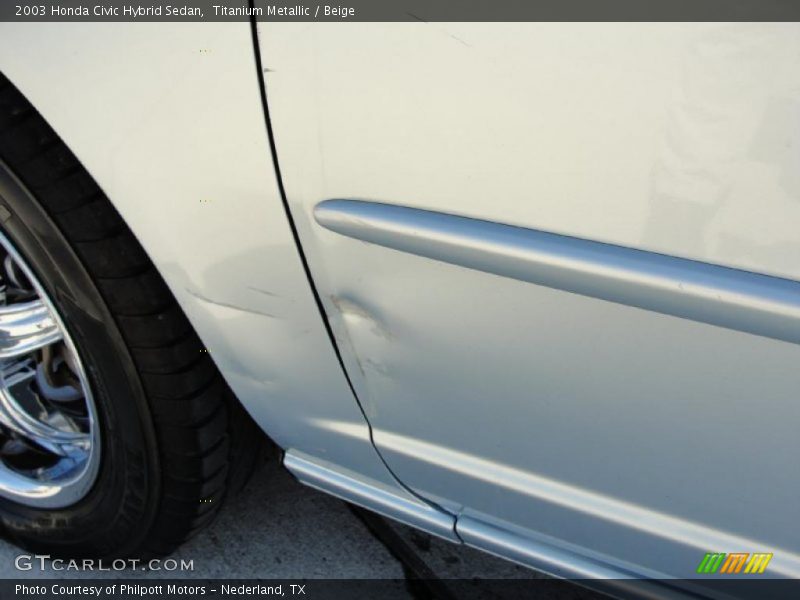 Titanium Metallic / Beige 2003 Honda Civic Hybrid Sedan