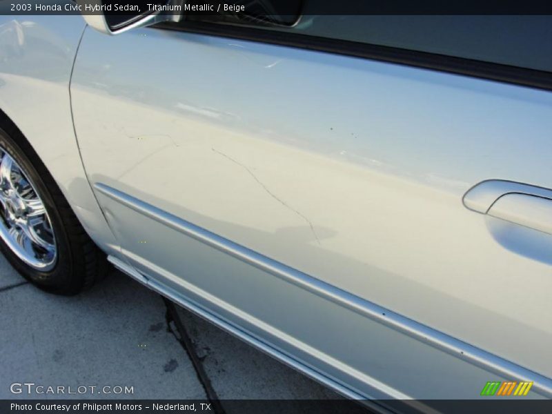 Titanium Metallic / Beige 2003 Honda Civic Hybrid Sedan