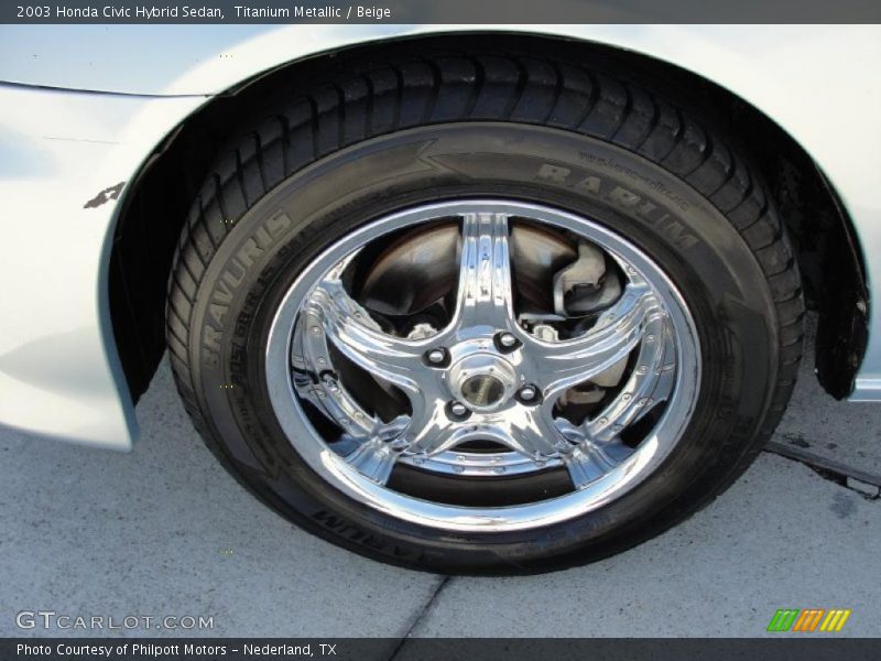 Titanium Metallic / Beige 2003 Honda Civic Hybrid Sedan