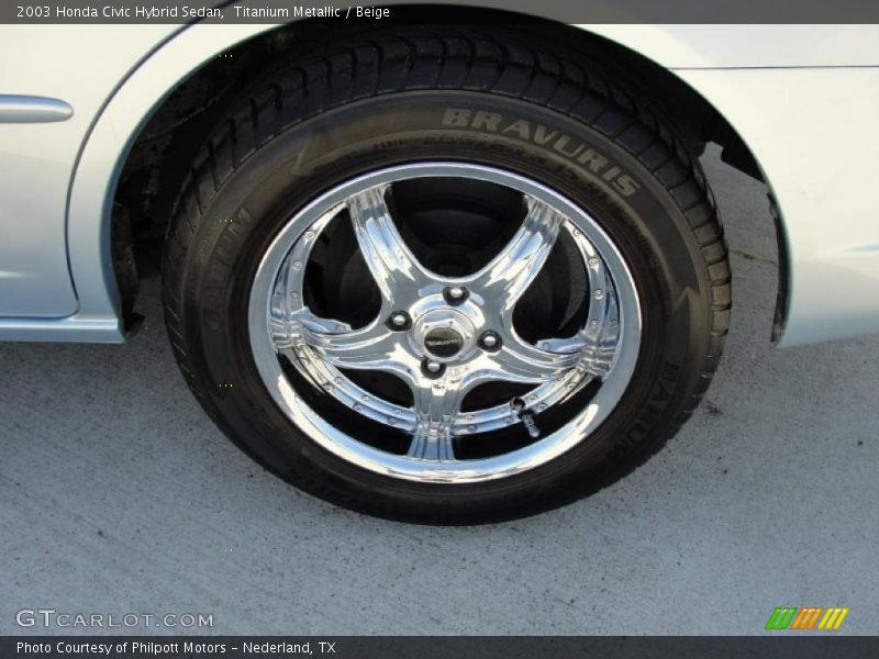 Titanium Metallic / Beige 2003 Honda Civic Hybrid Sedan