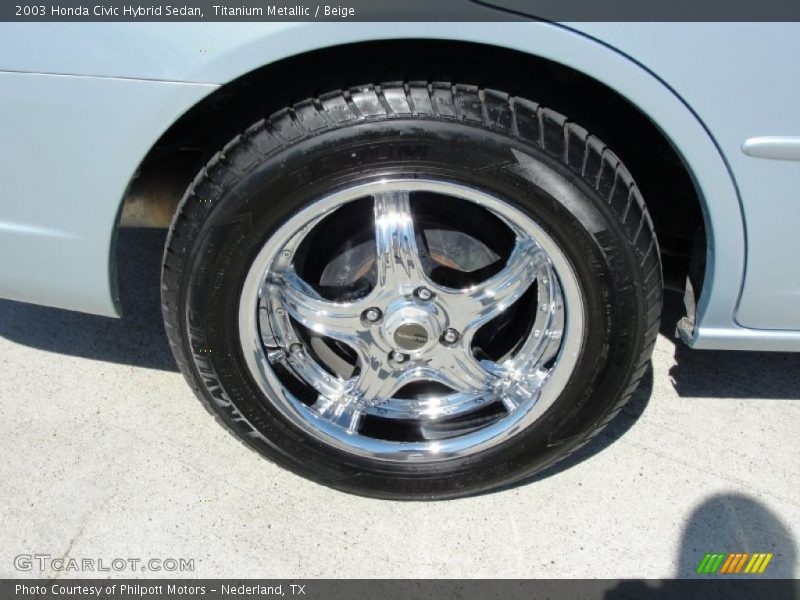 Titanium Metallic / Beige 2003 Honda Civic Hybrid Sedan
